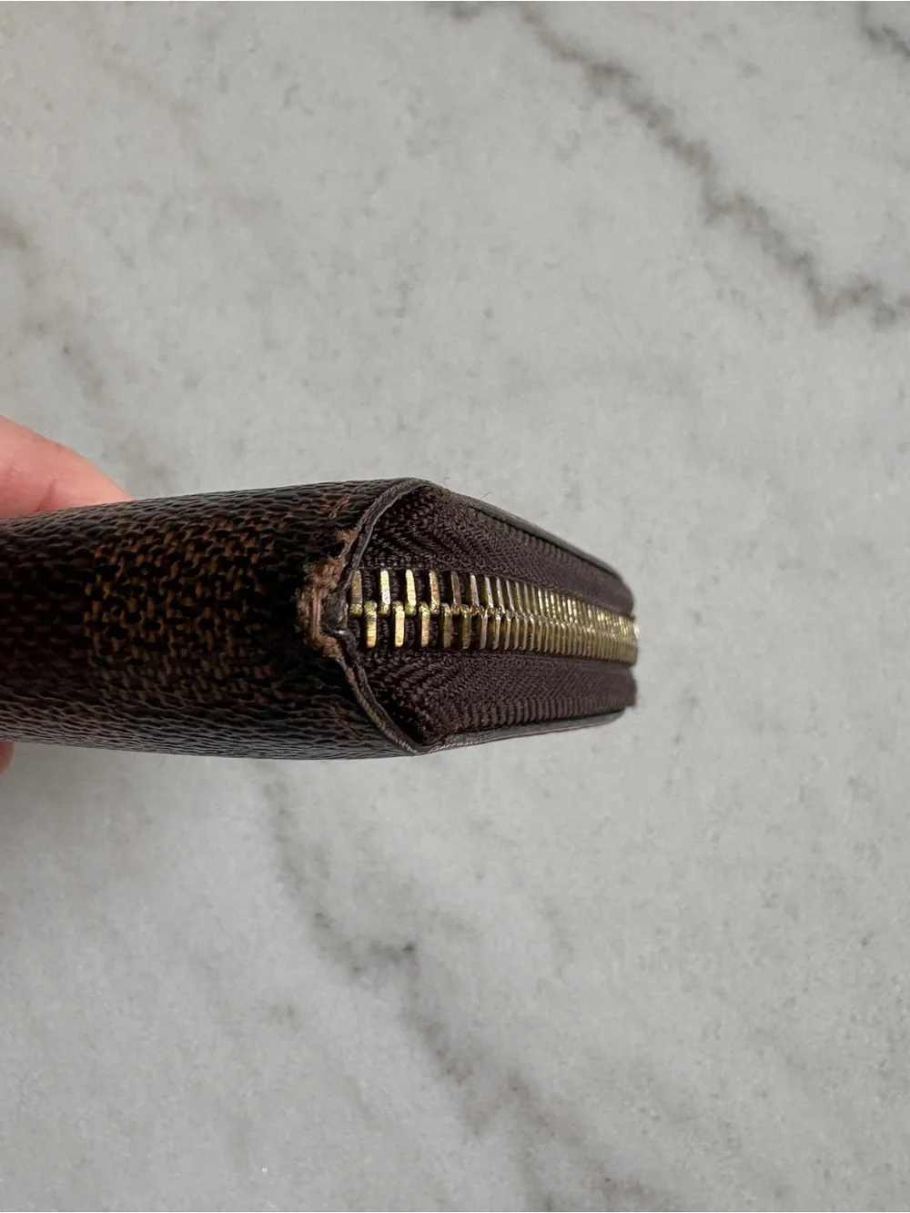 Louis Vuitton Damier Ebene Zippy Wallet with COA
